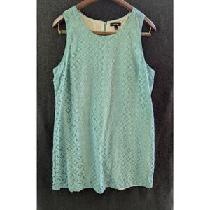 Apt 9 Womens Tent Dress Size L Lace Cotton Lined Sleeveless Lined Casual Party